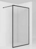 AQUAFORM - ścianka prysznicowa TEINE 90 typu Walk-In szkło transparentne 6mm profil CZARNY  AQ.103-12-30090-02